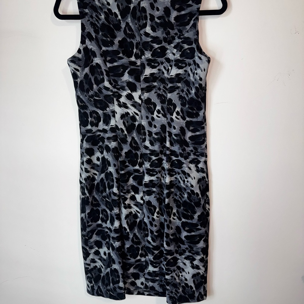 Black and Gray Patterned Women's Dress - Picture 2 of 5